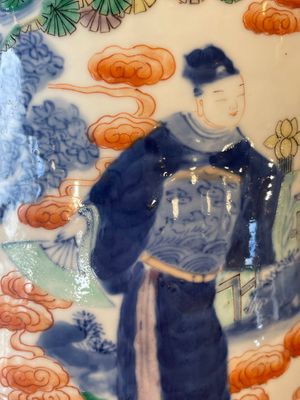 A pair of Chinese famille verte rouleau vases with narrative design, 19th C. — photo 8