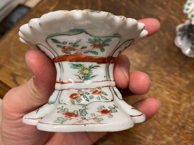 A pair of Chinese famille verte salts, Kangxi — photo 6