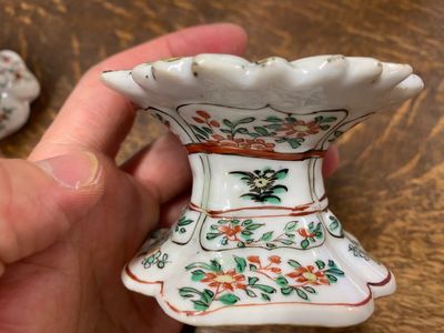 A pair of Chinese famille verte salts, Kangxi — photo 8