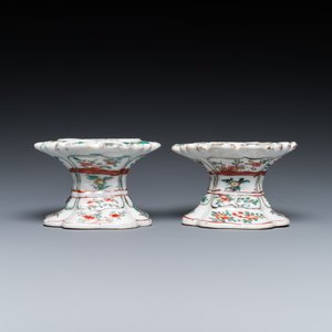 A pair of Chinese famille verte salts, Kangxi — photo 4