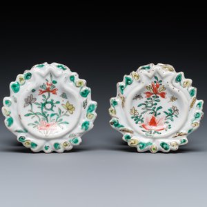 A pair of Chinese famille verte salts, Kangxi — photo 6