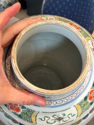 A pair of Chinese famille verte 'Shou Lao' vases, Kangxi — photo 11