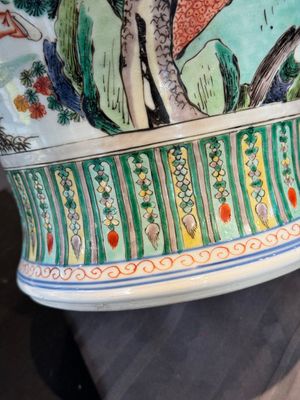 A pair of Chinese famille verte 'Shou Lao' vases, Kangxi — photo 19