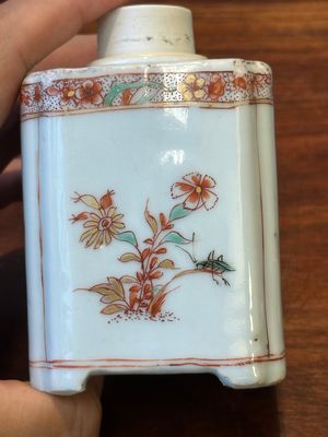 A pair of Chinese famille verte square tea caddies, Kangxi — 照片 10