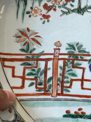 A pair of Chinese famille verte 'Xi Xiang Ji' dishes, Kangxi — photo 6