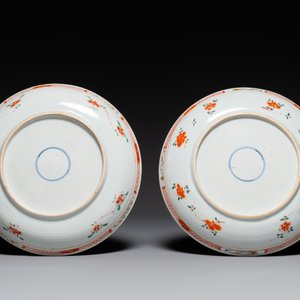 A pair of Chinese famille verte 'Xi Xiang Ji' dishes, Kangxi — 照片 2