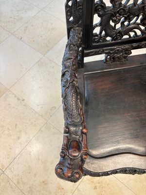 A pair of Chinese finely carved hongmu armchairs, Canton, 19th C. — photo 9