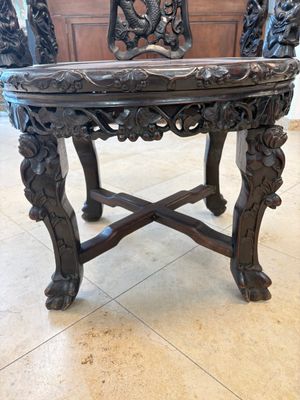 A pair of Chinese finely carved hongmu swivel chairs, Canton, 19th C. — photo 16