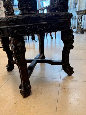A pair of Chinese finely carved hongmu swivel chairs, Canton, 19th C. — photo 18