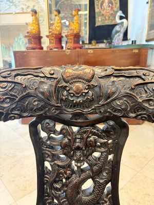 A pair of Chinese finely carved hongmu swivel chairs, Canton, 19th C. — photo 25