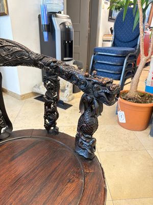 A pair of Chinese finely carved hongmu swivel chairs, Canton, 19th C. — photo 31
