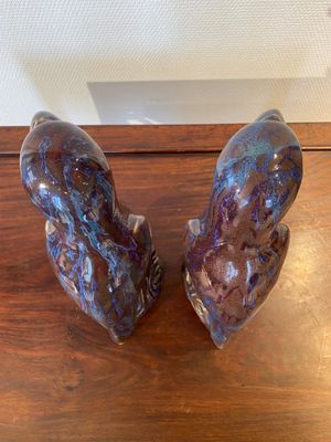 A pair of Chinese flambé-glazed birds, 19th C. — 照片 5