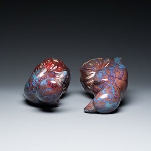 A pair of Chinese flambé-glazed birds, 19th C. — 照片 7