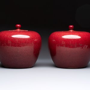 A pair of Chinese flambé-glazed jars and covers, 19th C. — photo 2