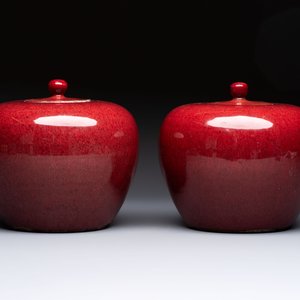 A pair of Chinese flambé-glazed jars and covers, 19th C. — photo 3