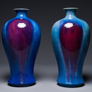 A pair of Chinese flambé-glazed 'meiping' vases, 18th C. — photo 3