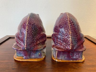 A pair of Chinese flambé-glazed toads, 19th C. — 照片 3