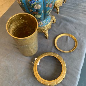 A pair of Chinese gilt bronze mounted cloisonné vases, 19th C. — 照片 20