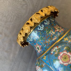 A pair of Chinese gilt bronze mounted cloisonné vases, 19th C. — 照片 23