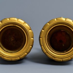 A pair of Chinese gilt bronze mounted cloisonné vases, 19th C. — 照片 5