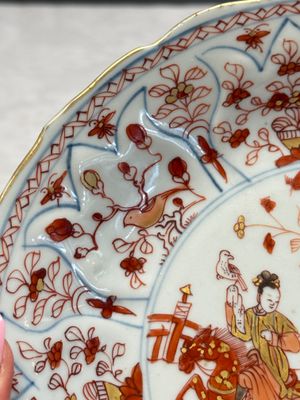 A pair of Chinese gilt iron-red-decorated plates — 照片 6