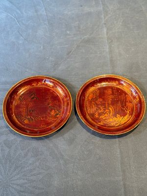 A pair of Chinese gilt lacquer plates, Ya 衙 mark, Kangxi — photo 1