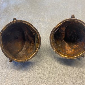A pair of Chinese gilt-lacquered bronze Chinese 'luduan' censers, Ming — photo 36