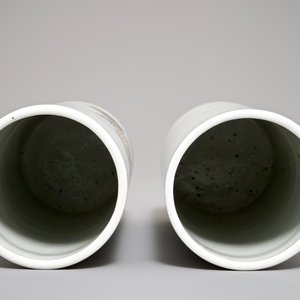 A pair of Chinese hat stands with landscapes, 1st half 20th C. — photo 5