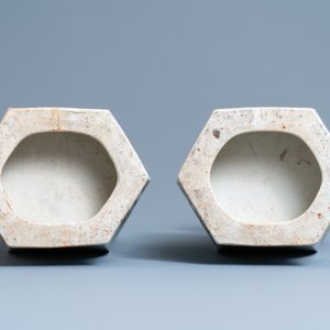 A pair of Chinese hexagonal qianjiang cai vases, 19/20th C. — photo 6