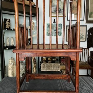 A pair of Chinese huanghuali wood chairs, Republic, 20th C. — 照片 41