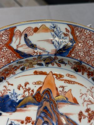 A pair of Chinese Imari-style 'landscape' dishes, Kangxi — photo 5