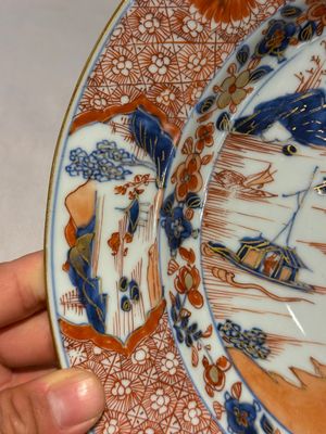 A pair of Chinese Imari-style 'landscape' dishes, Kangxi — photo 8