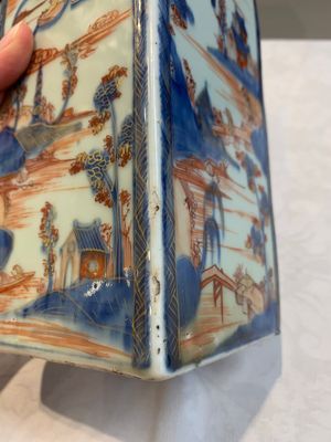 A pair of Chinese Imari-style square flasks and covers, Kangxi — foto 15