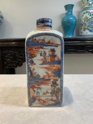 A pair of Chinese Imari-style square flasks and covers, Kangxi — foto 16