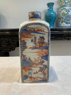 A pair of Chinese Imari-style square flasks and covers, Kangxi — foto 18