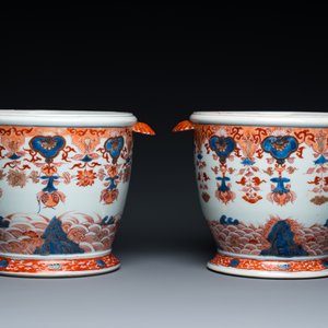 A pair of Chinese Imari-style wine bottle coolers, Qianlong — 照片 2