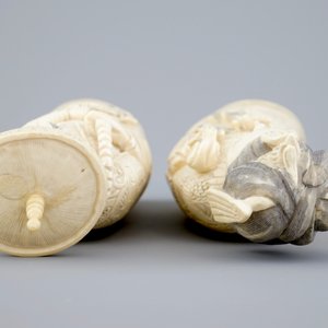 A pair of Chinese ivory figures of the emperor couple, ca. 1900 — photo 5