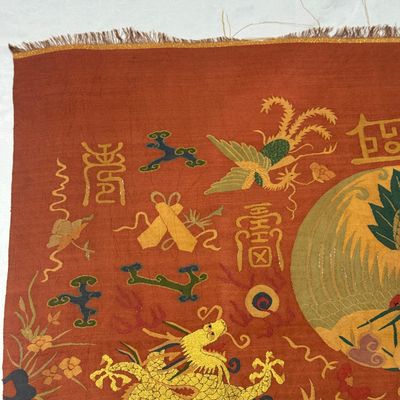 A pair of Chinese kesi 'Dragons and Cranes' panels — photo 13