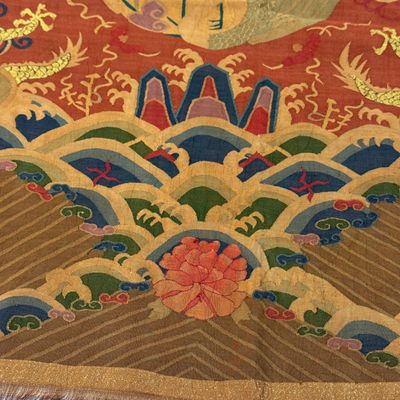 A pair of Chinese kesi 'Dragons and Cranes' panels — photo 17