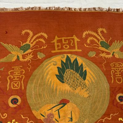A pair of Chinese kesi 'Dragons and Cranes' panels — photo 24