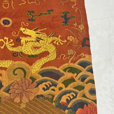 A pair of Chinese kesi 'Dragons and Cranes' panels — photo 26