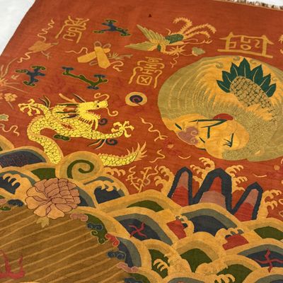 A pair of Chinese kesi 'Dragons and Cranes' panels — photo 28