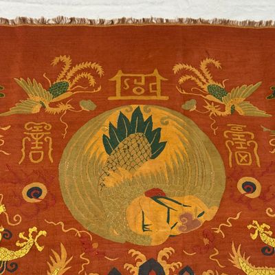 A pair of Chinese kesi 'Dragons and Cranes' panels — photo 36