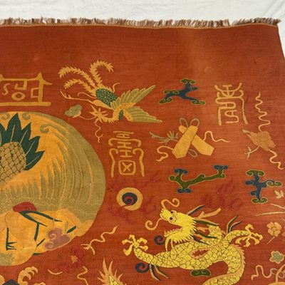 A pair of Chinese kesi 'Dragons and Cranes' panels — photo 37