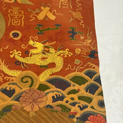 A pair of Chinese kesi 'Dragons and Cranes' panels — photo 38