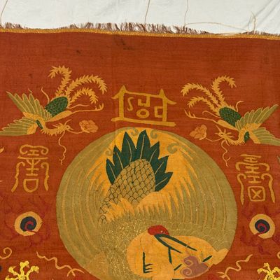 A pair of Chinese kesi 'Dragons and Cranes' panels — photo 7