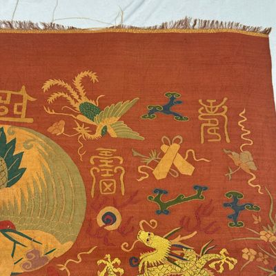 A pair of Chinese kesi 'Dragons and Cranes' panels — photo 8