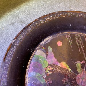 A pair of Chinese lac burgauté saucer dishes, Kangxi — 照片 23