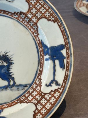 A pair of Chinese 'leaping pekinese' plates, possibly after a design by Cornelis Pronk, Qianlong, ca. 1740 — 照片 13