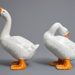 A pair of Chinese models of geese, Qianlong/Jiaqing — 照片 2